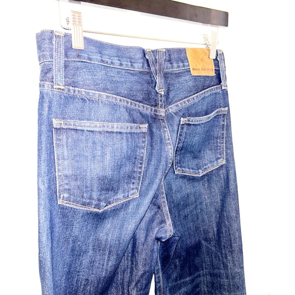 J.CREW Point Sur Denim Wide Leg Crop Raw Hem Dark Wash SZ: 27 - Picture 10 of 14